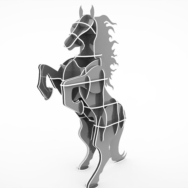 imagem do arquivo vetor para download Estante cavalo rampante