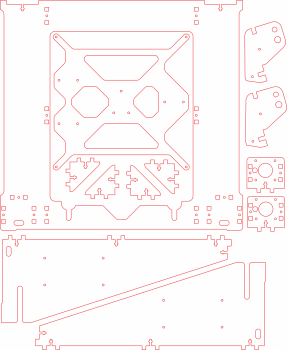 imagem do arquivo vetor para download Estrutura Vetorial Completa Prusa i3 V2 para Corte
