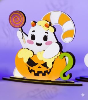 imagem do arquivo vetor para download Fantasminha decorativo