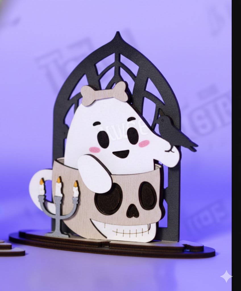 imagem do arquivo vetor para download Fantasminha decorativo