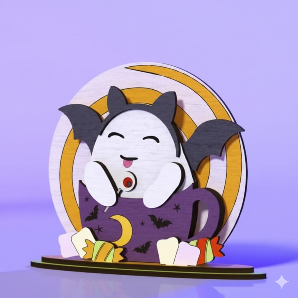 imagem do arquivo vetor para download Fantasminha decorativo