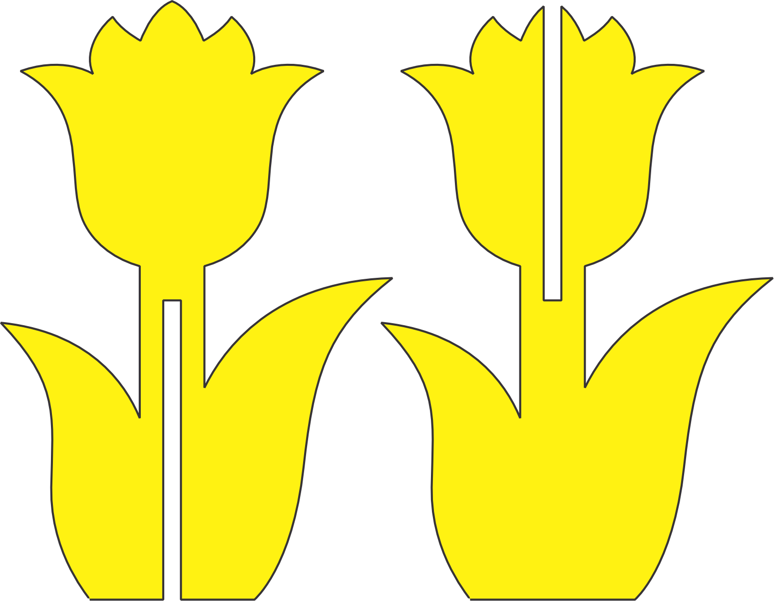imagem do arquivo vetor para download Flor de decorativa Tulipa para enfeite