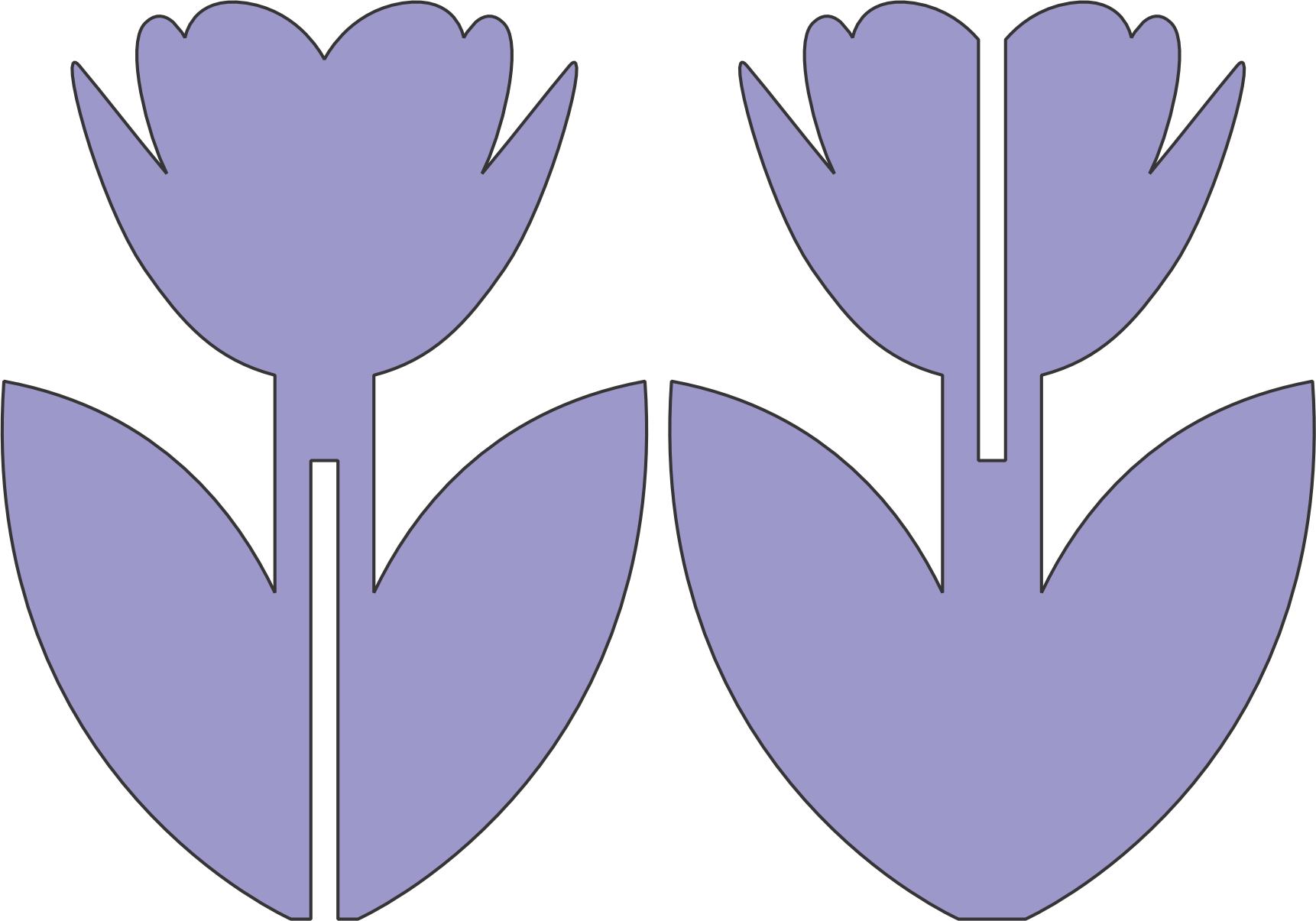 imagem do arquivo vetor para download Flor de decorativa Tulipa para enfeite