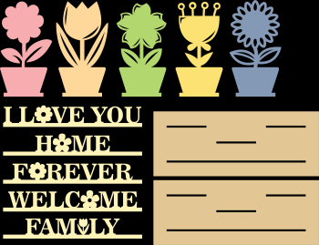 imagem do arquivo vetor para download Flores decorativas com personalizada