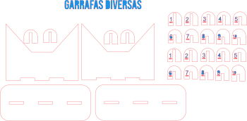 imagem do arquivo vetor para download Gabarito para Gravação de Garrafas