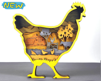 imagem do arquivo vetor para download Galinha em Camadas Decorativo