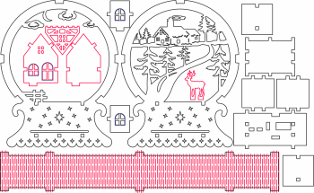 imagem do arquivo vetor para download Globo de natal decorativo 