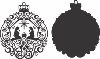 imagem do arquivo vetor para download Guirlanda com presépio