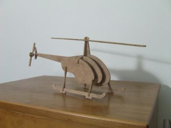 imagem do arquivo vetor para download Helicóptero de MDF