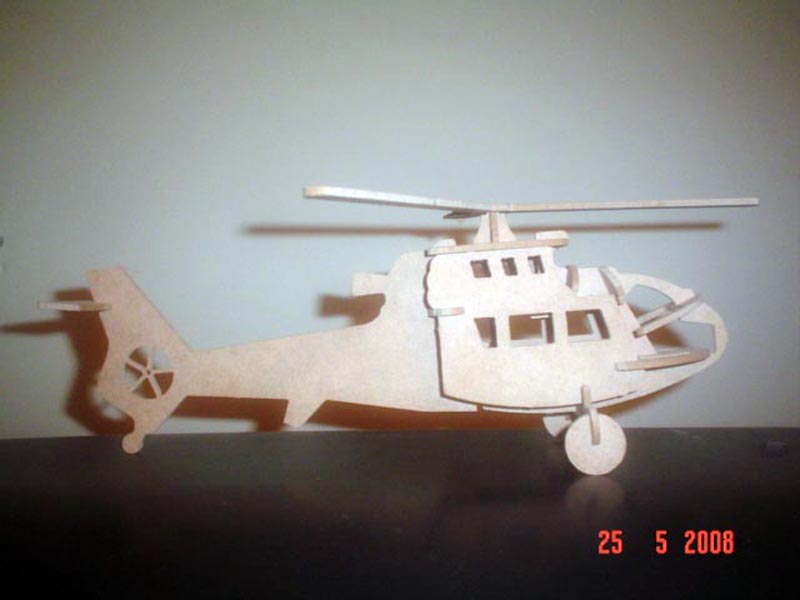 imagem do arquivo vetor para download Helicóptero de MDF