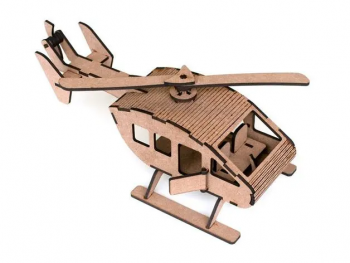 imagem do arquivo vetor para download Helicóptero de  mdf miniatura