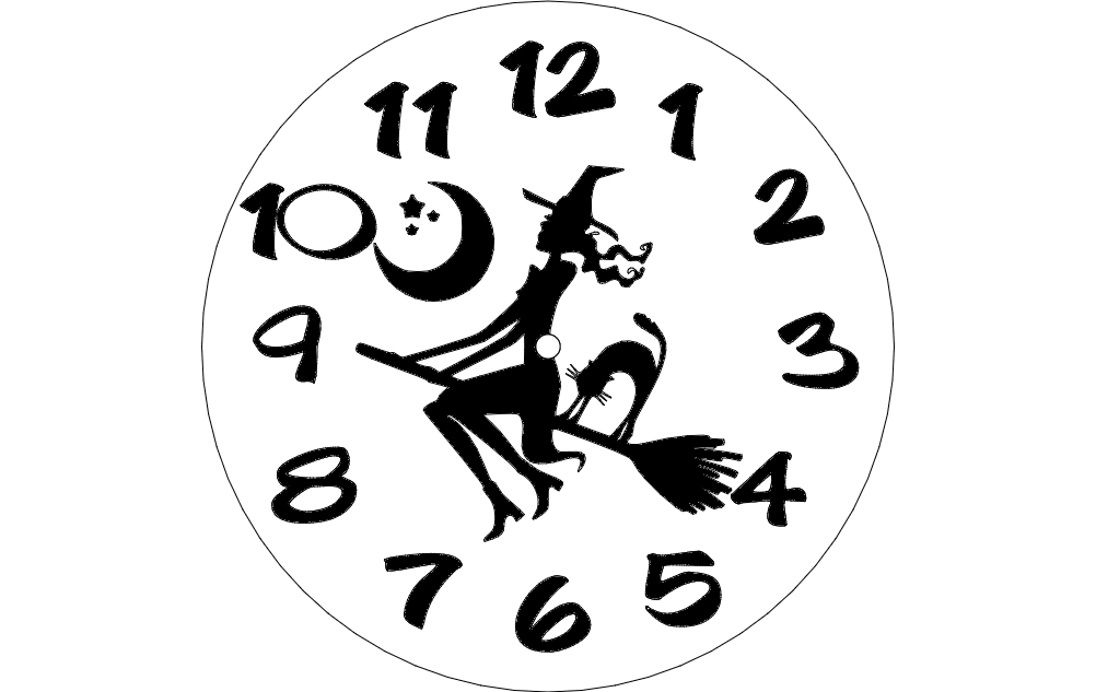 imagem do arquivo vetor para download Horloge Sorciere