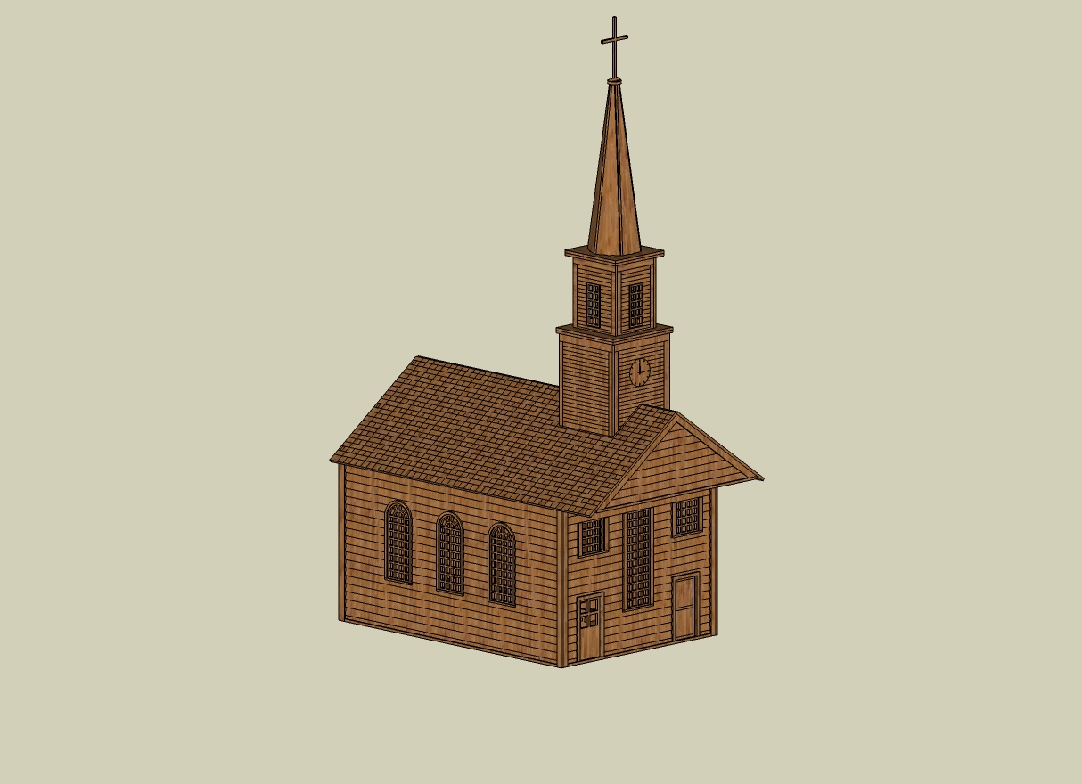 imagem do arquivo vetor para download Igreja em miniatura