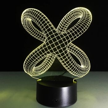 imagem do arquivo vetor para download Lâmpada de Ilusão 3D Nó de Arte Cortada a Laser