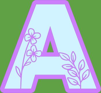 imagem do arquivo vetor para download Letra A Floral