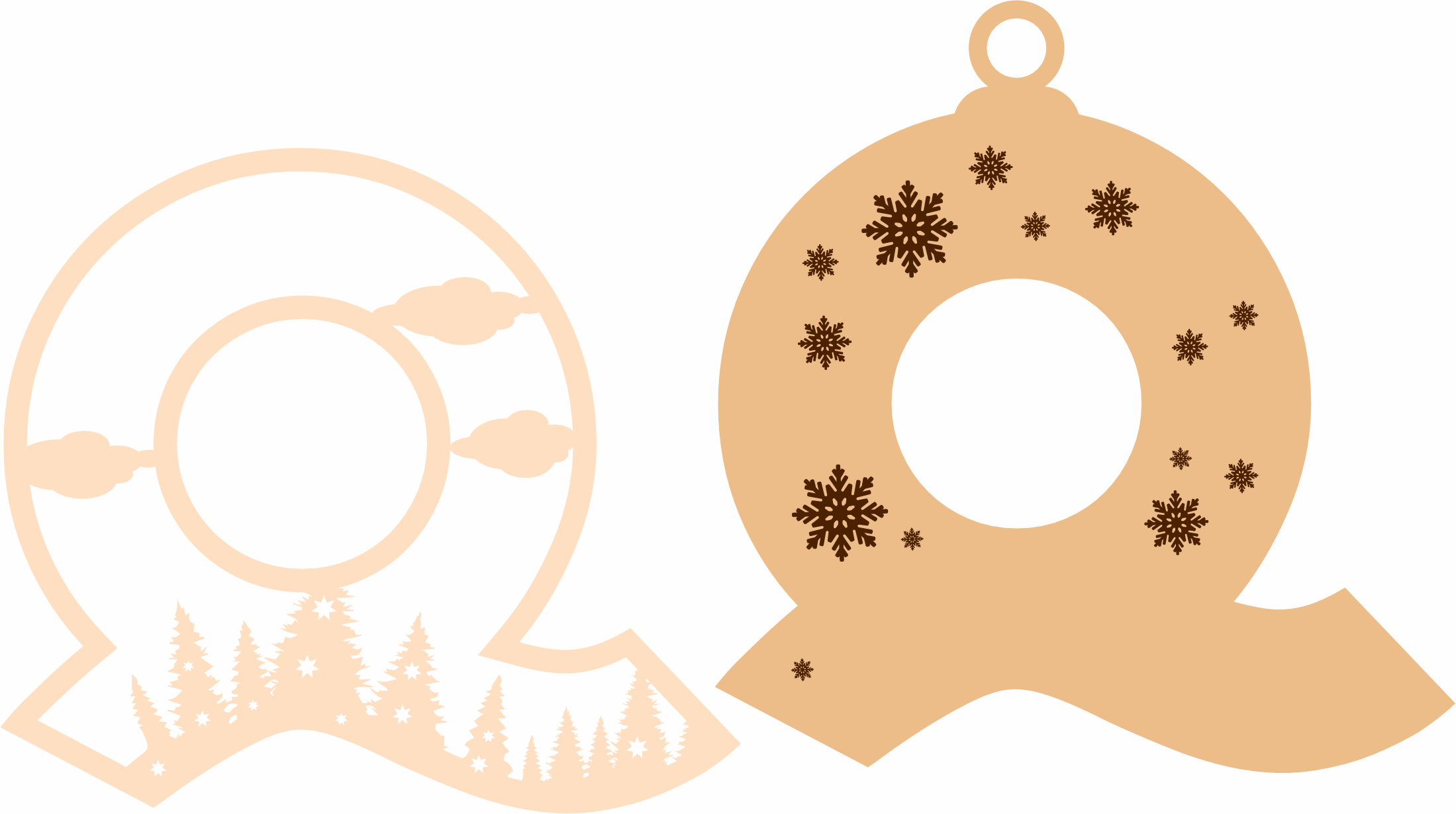 imagem do arquivo vetor para download Letra Q Natalina para Decoração