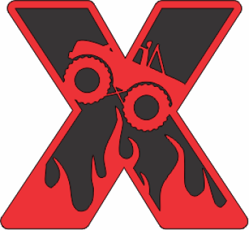 imagem do arquivo vetor para download Letra X em tema de caminhão