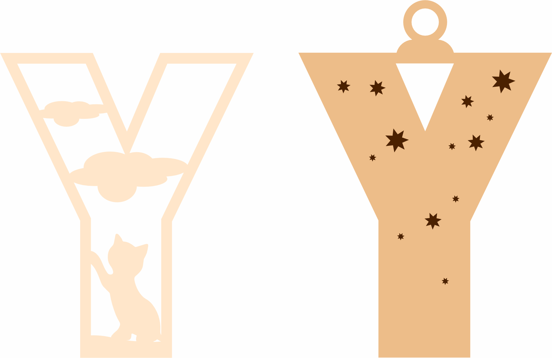 imagem do arquivo vetor para download Letra Y Natalina para Decoração