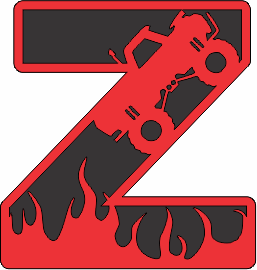 imagem do arquivo vetor para download Letra Z em tema de caminhão