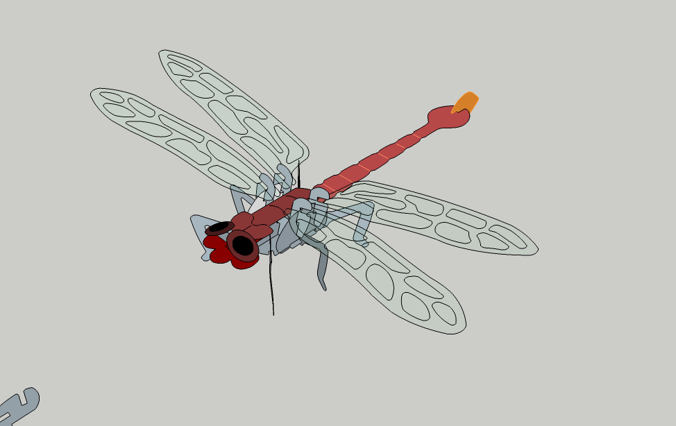 imagem do arquivo vetor para download Libélula 3d