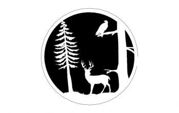imagem do arquivo vetor para download Logo florestal com cervo