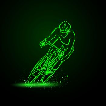 imagem do arquivo vetor para download Logótipos Neon Ciclismo 