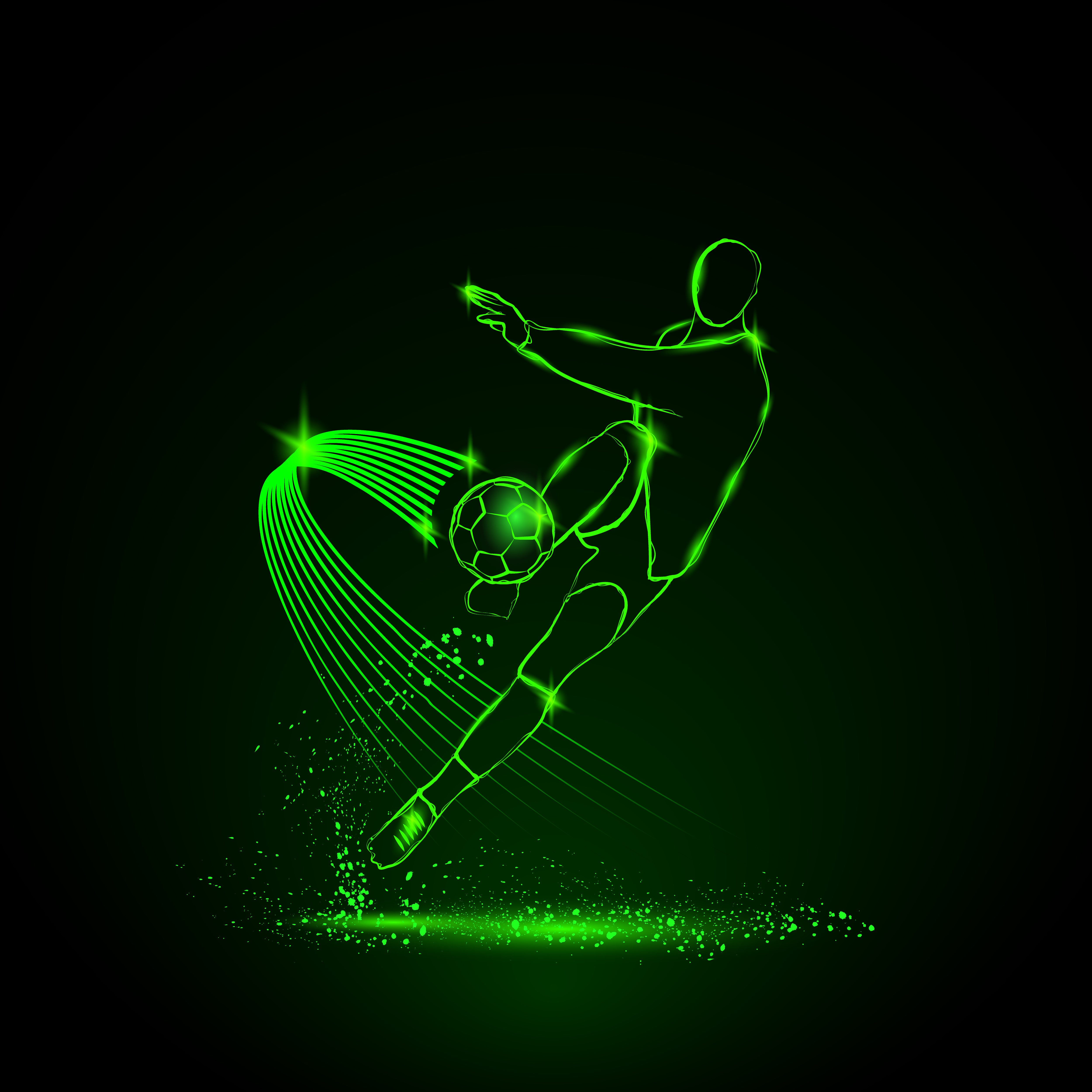 imagem do arquivo vetor para download Logótipos Neon Futebol