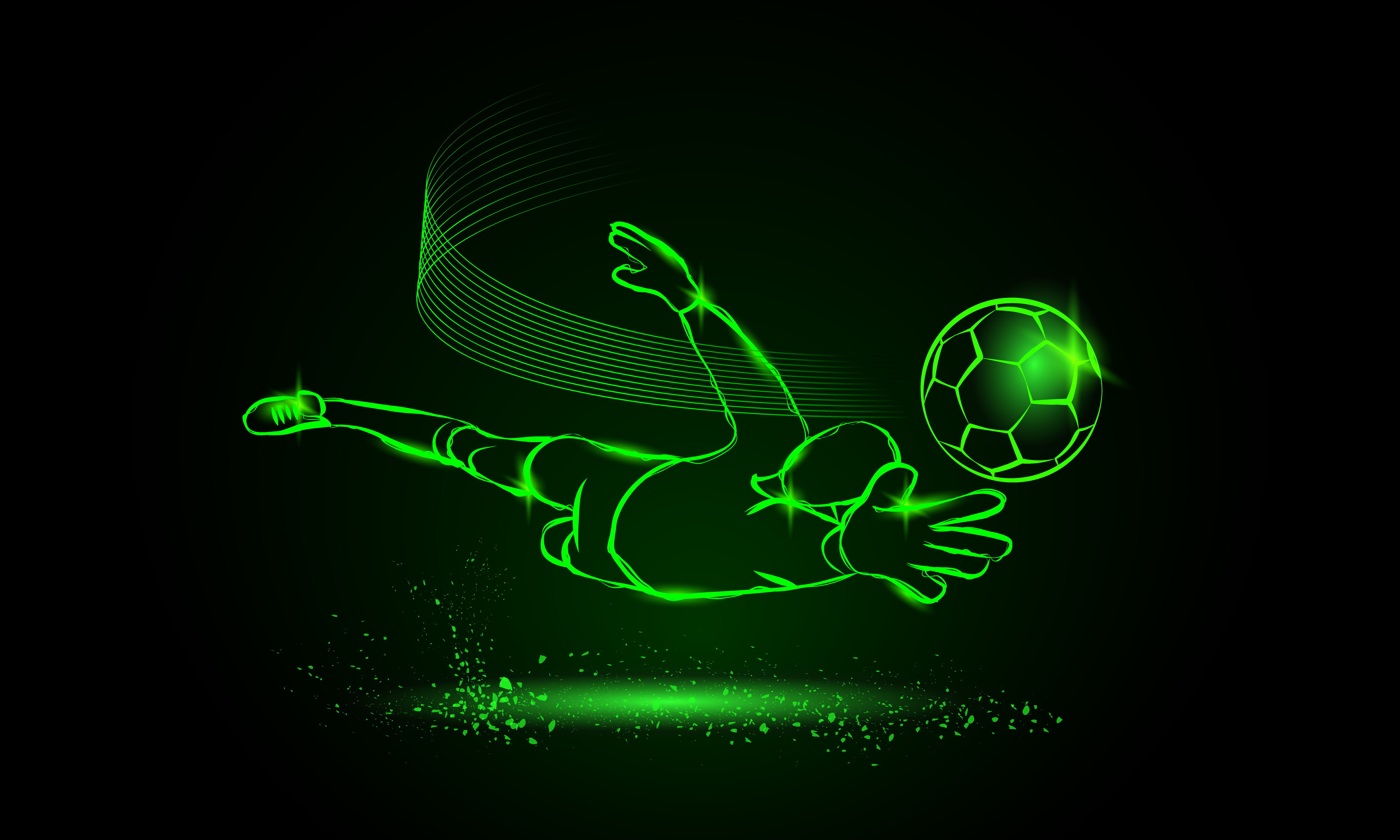 imagem do arquivo vetor para download Logótipos Neon Goleiro