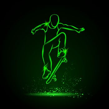 imagem do arquivo vetor para download Logótipos Neon Skate