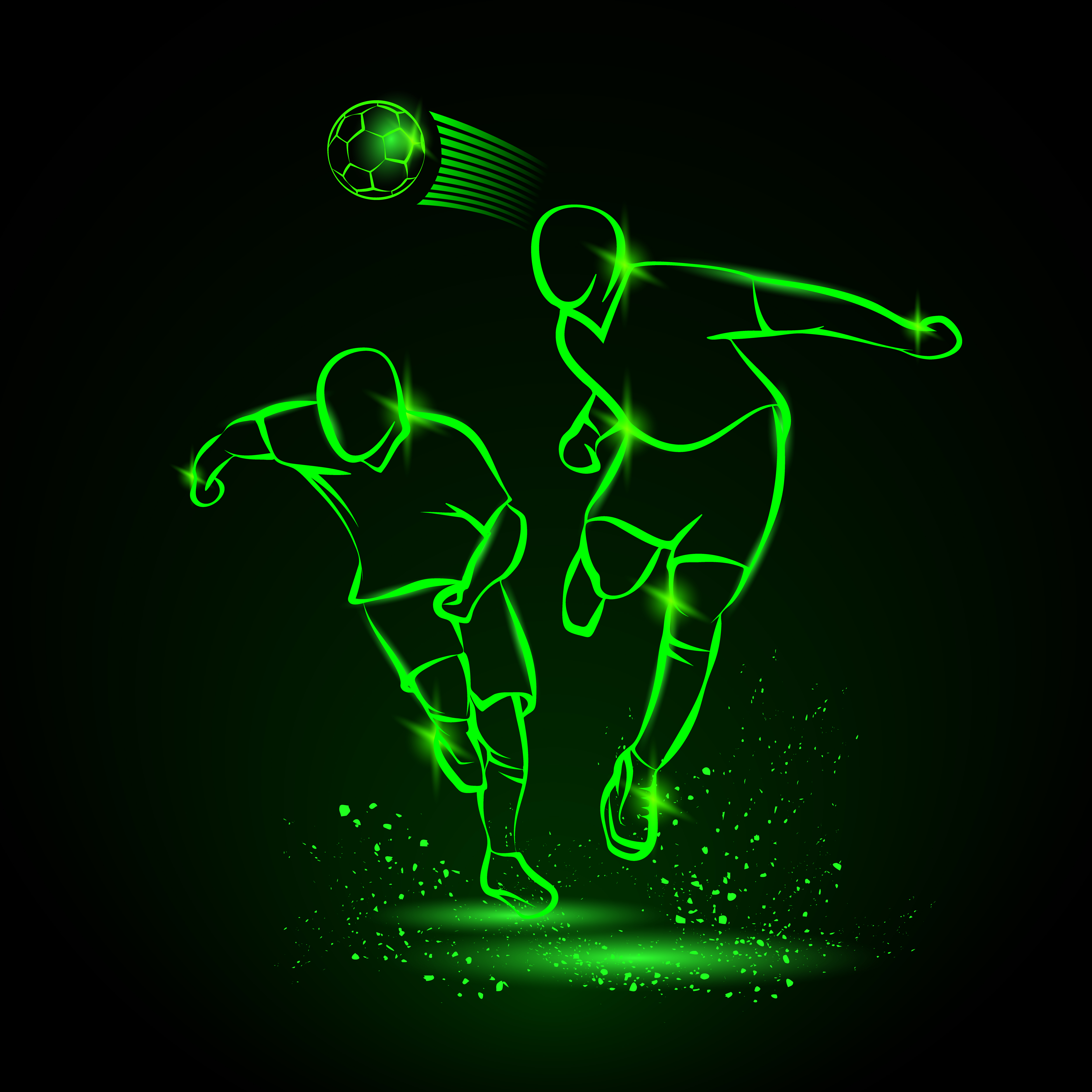 imagem do arquivo vetor para download Logótipos Neon football