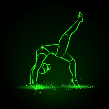 imagem do arquivo vetor para download Logótipos Neon yoga