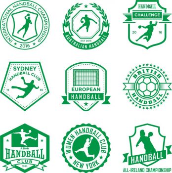 imagem do arquivo vetor para download Logotipos de Handebol Esportivo