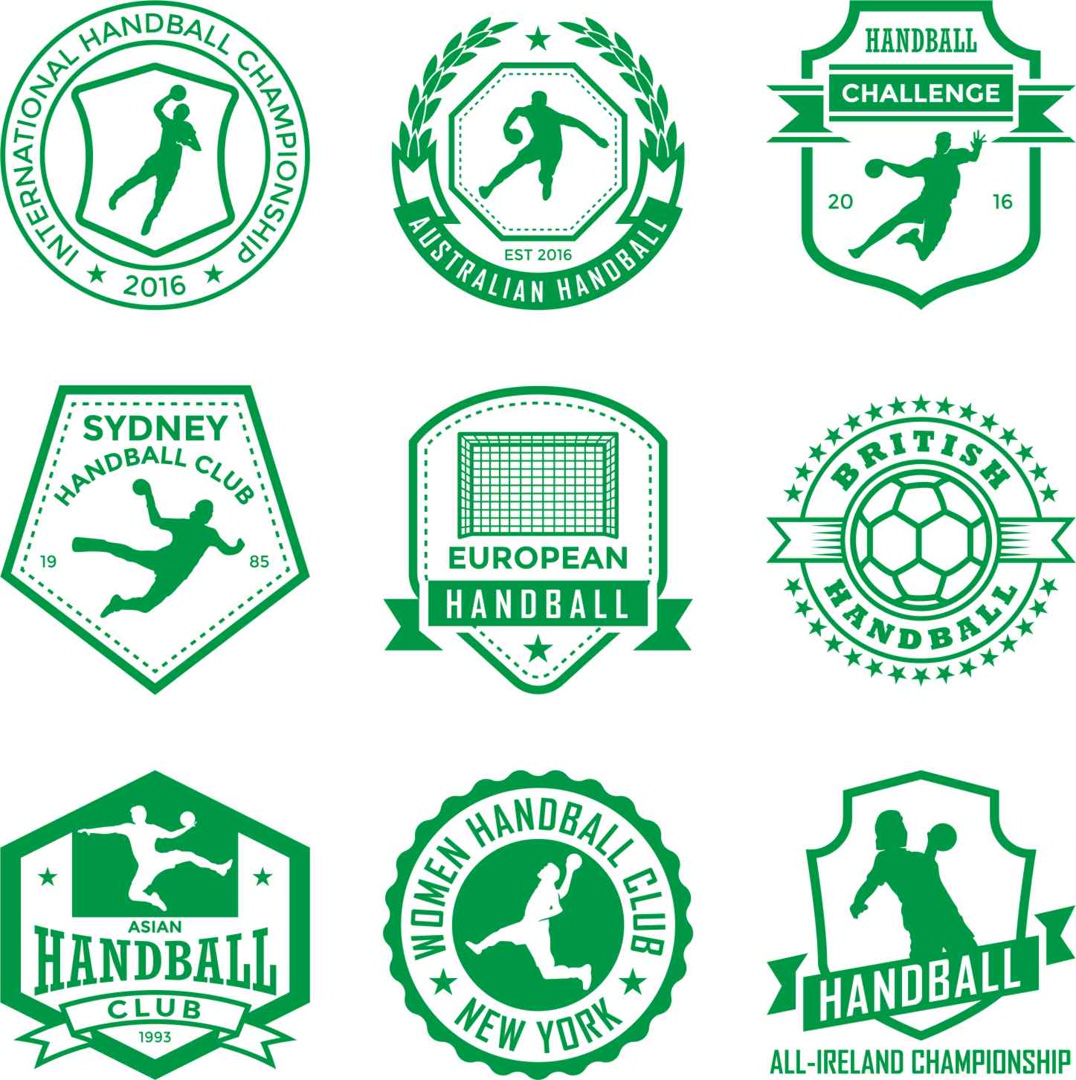 imagem do arquivo vetor para download Logotipos de Handebol Esportivo