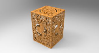 imagem do arquivo vetor para download Luminária Caixa Vazada