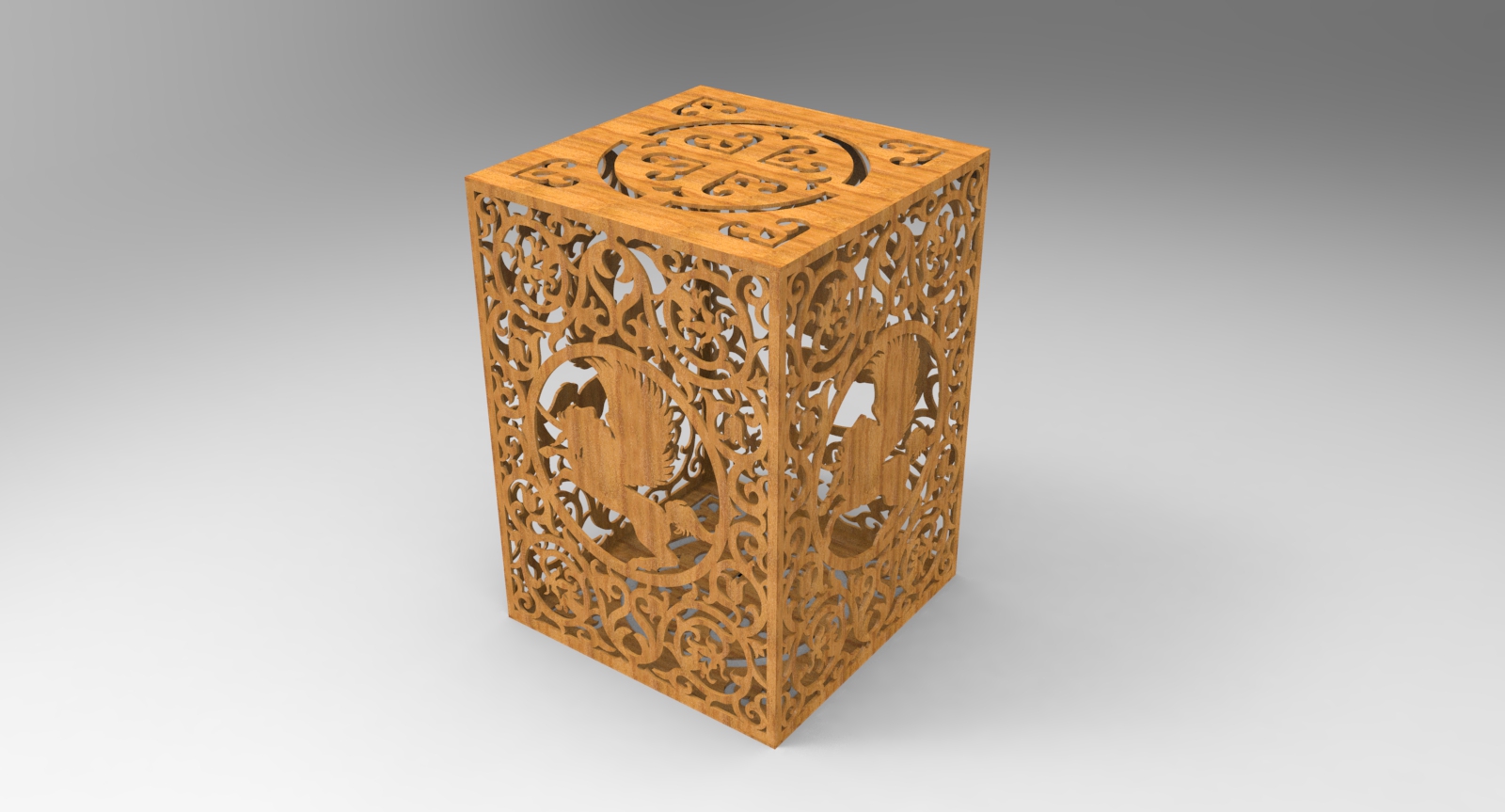 imagem do arquivo vetor para download Luminária Caixa Vazada