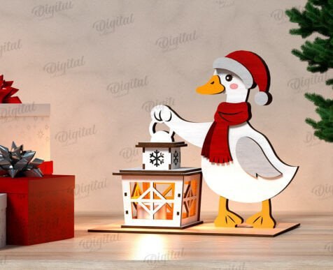 imagem do arquivo vetor para download Luminaria Natalina de Pato