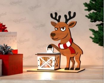 imagem do arquivo vetor para download Luminaria Natalina de Rena 