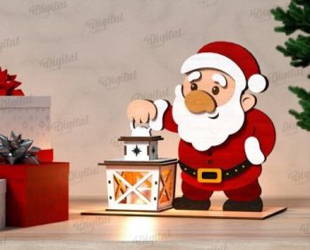 imagem do arquivo vetor para download Luminaria Natalina do Papai Noel