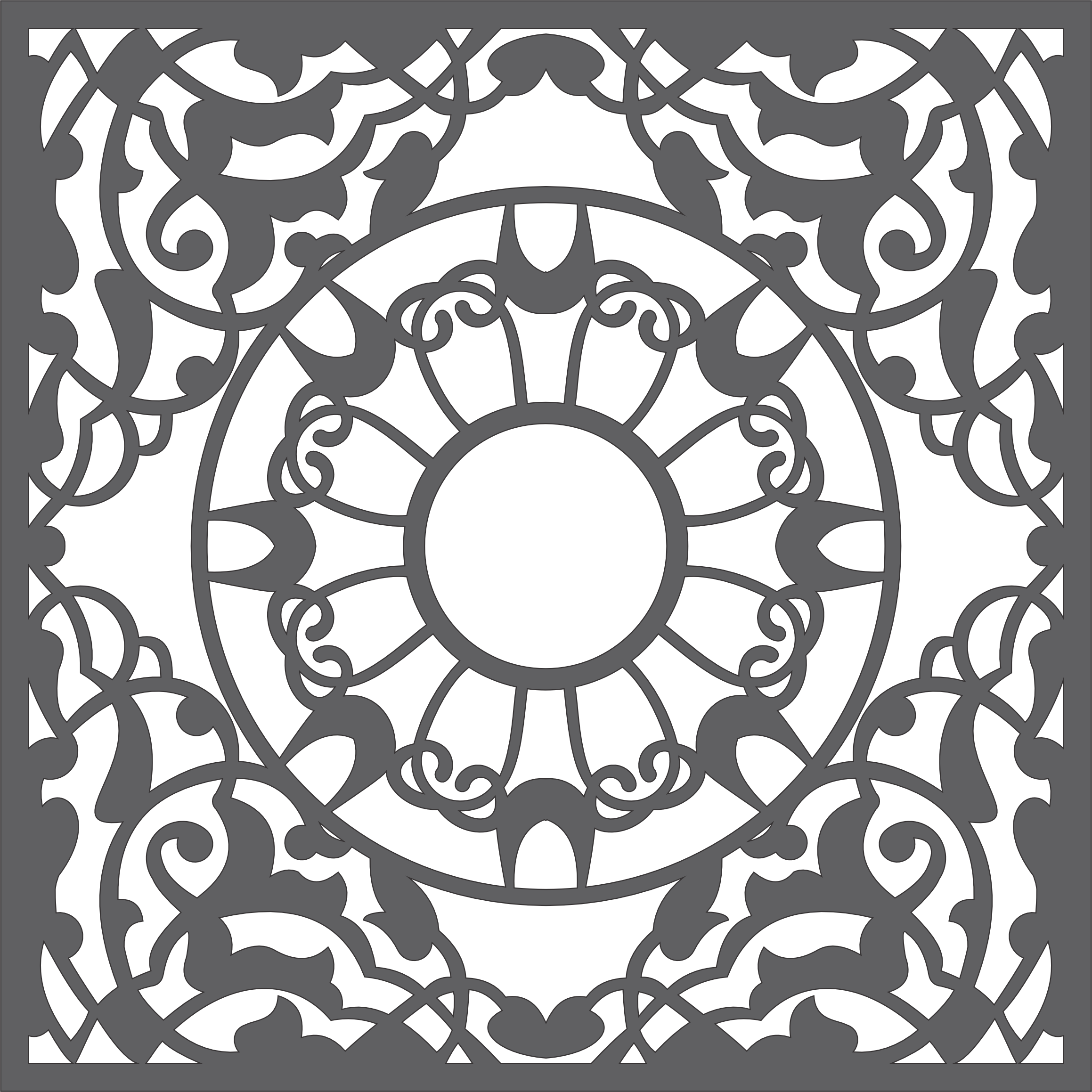 imagem do arquivo vetor para download Mandala Ornamental