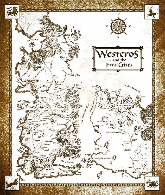 imagem do arquivo vetor para download Mapa de Westeros Game Of Thrones