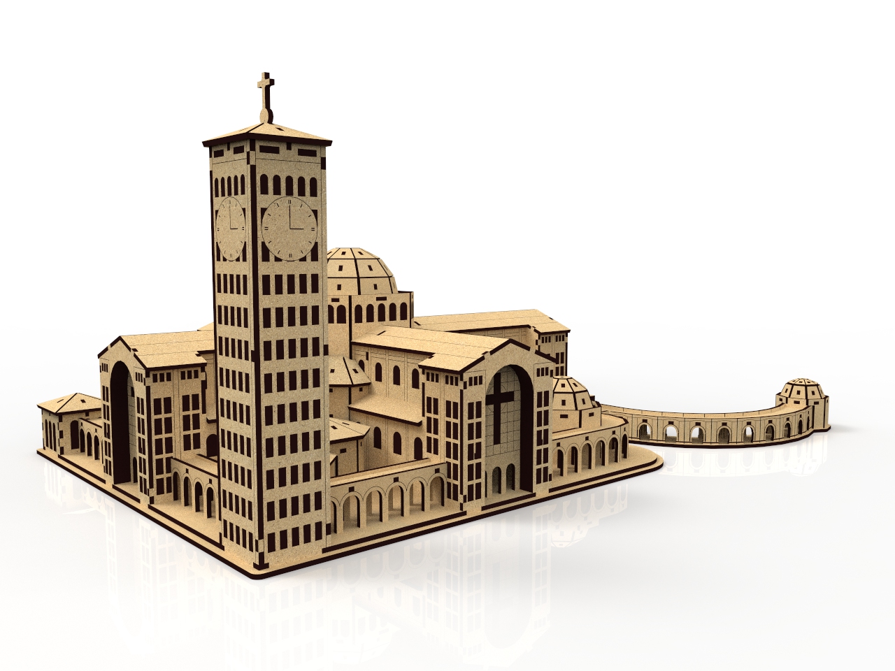 imagem do arquivo vetor para download Maquete Basílica de Aparecida