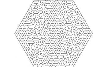 imagem do arquivo vetor para download Maze Hexa Shape