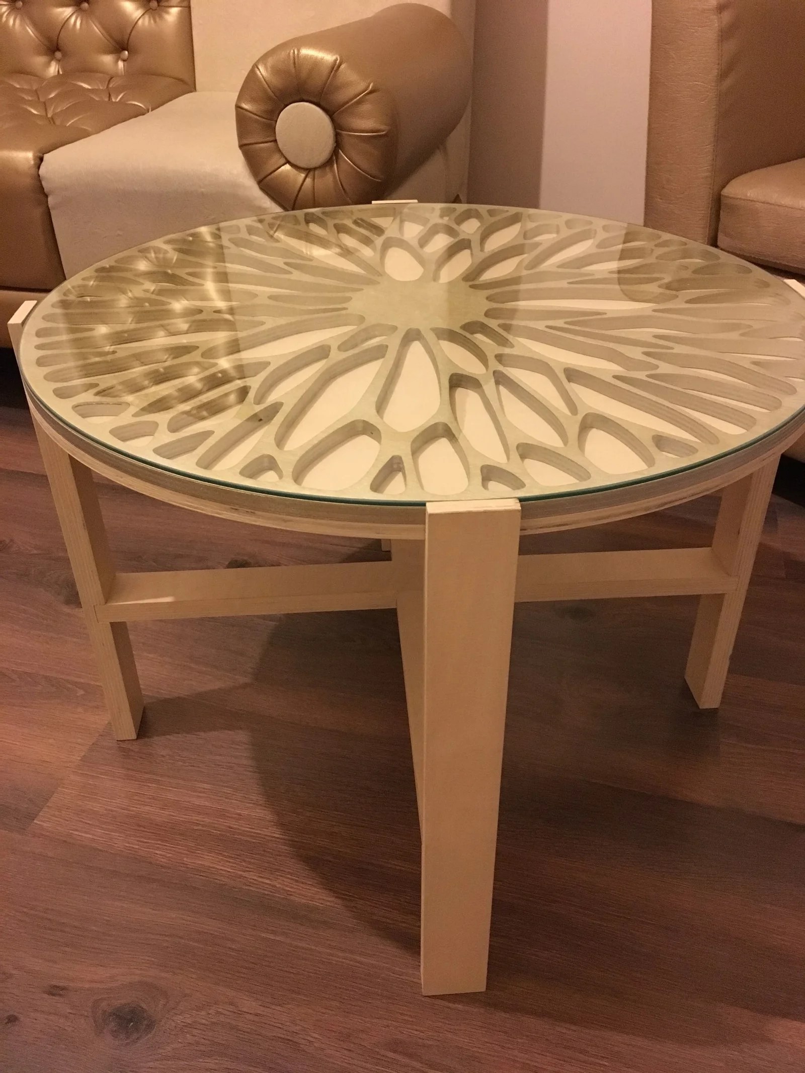 imagem do arquivo vetor para download Mesa de Café Cortada a Laser em Vetor