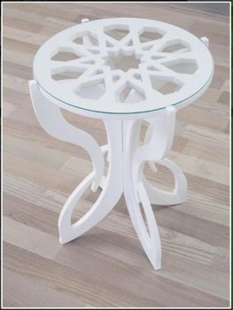 imagem do arquivo vetor para download Mesa de Café em Madeira Cortada a Laser