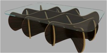 imagem do arquivo vetor para download Mesa de centro ondulada