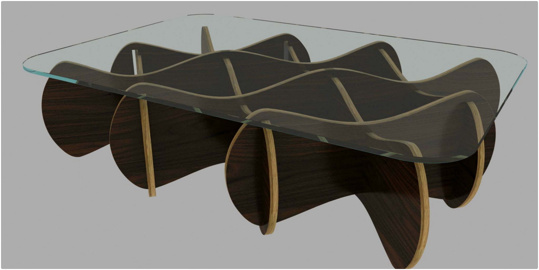 imagem do arquivo vetor para download Mesa de centro ondulada