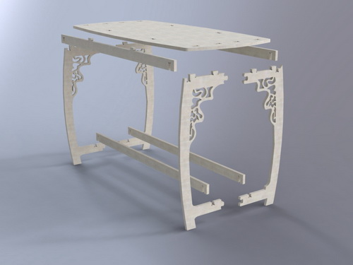 imagem do arquivo vetor para download Mesa e Cadeira