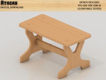 imagem do arquivo vetor para download Mesa e Cadeira Miniatura 