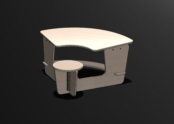 imagem do arquivo vetor para download Mesa infantil router