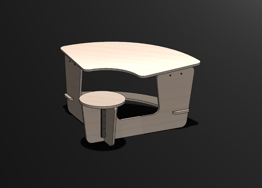 imagem do arquivo vetor para download Mesa infantil router
